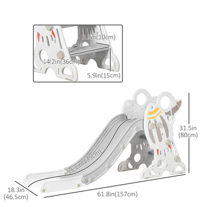 Toddler Slide Indoor for Kids 1.5-3 Years Old, Space Theme Climber Slide Playset, Grey Gym Sets & Swings   at Gallery Canada