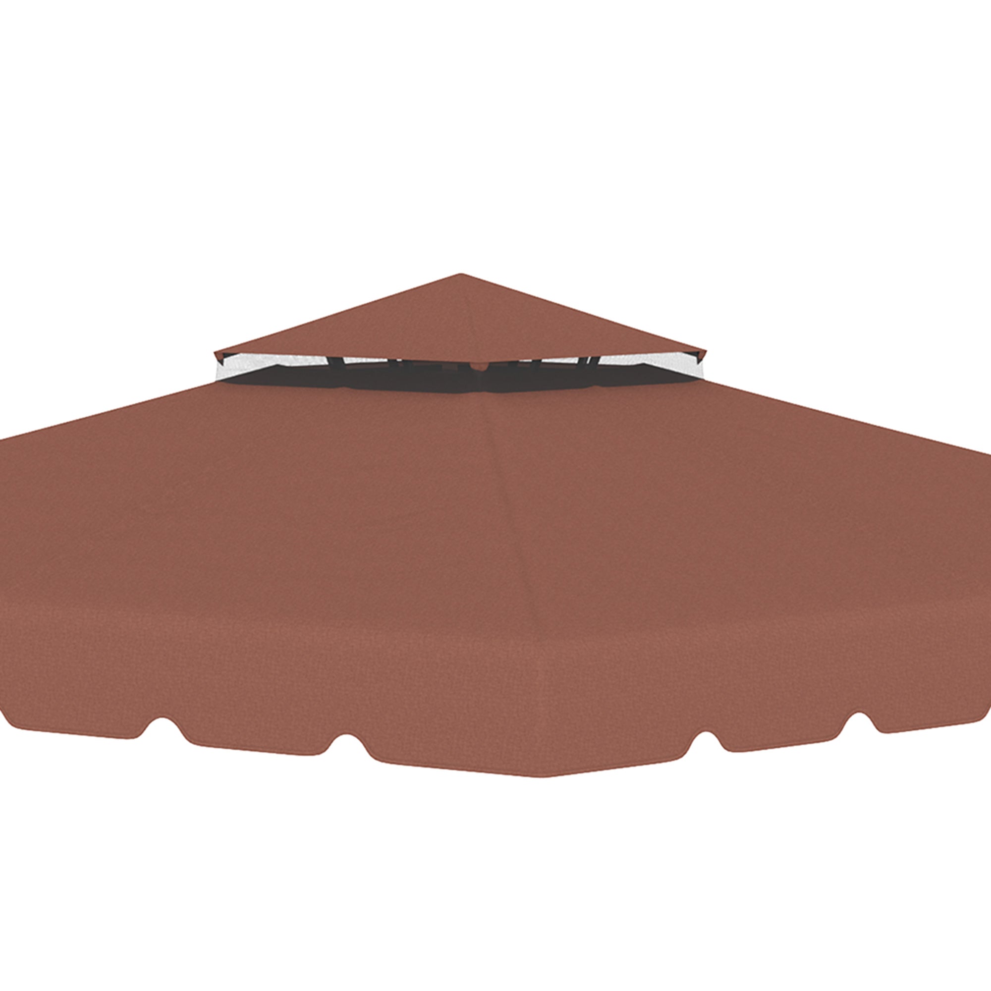 9.8' x 9.8' Gazebo Replacement Canopy, Gazebo Top Cover with Double Vented Roof for Garden Patio Outdoor TOP ONLY, Coffee Gazebo Canopy Replacement at Gallery Canada