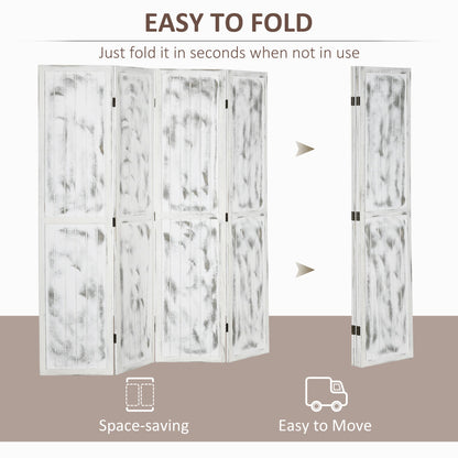 Screen Divider Room Divider Screen with Foldable Design for Indoor Bedroom Office 5.5' Rustic White Room Dividers   at Gallery Canada