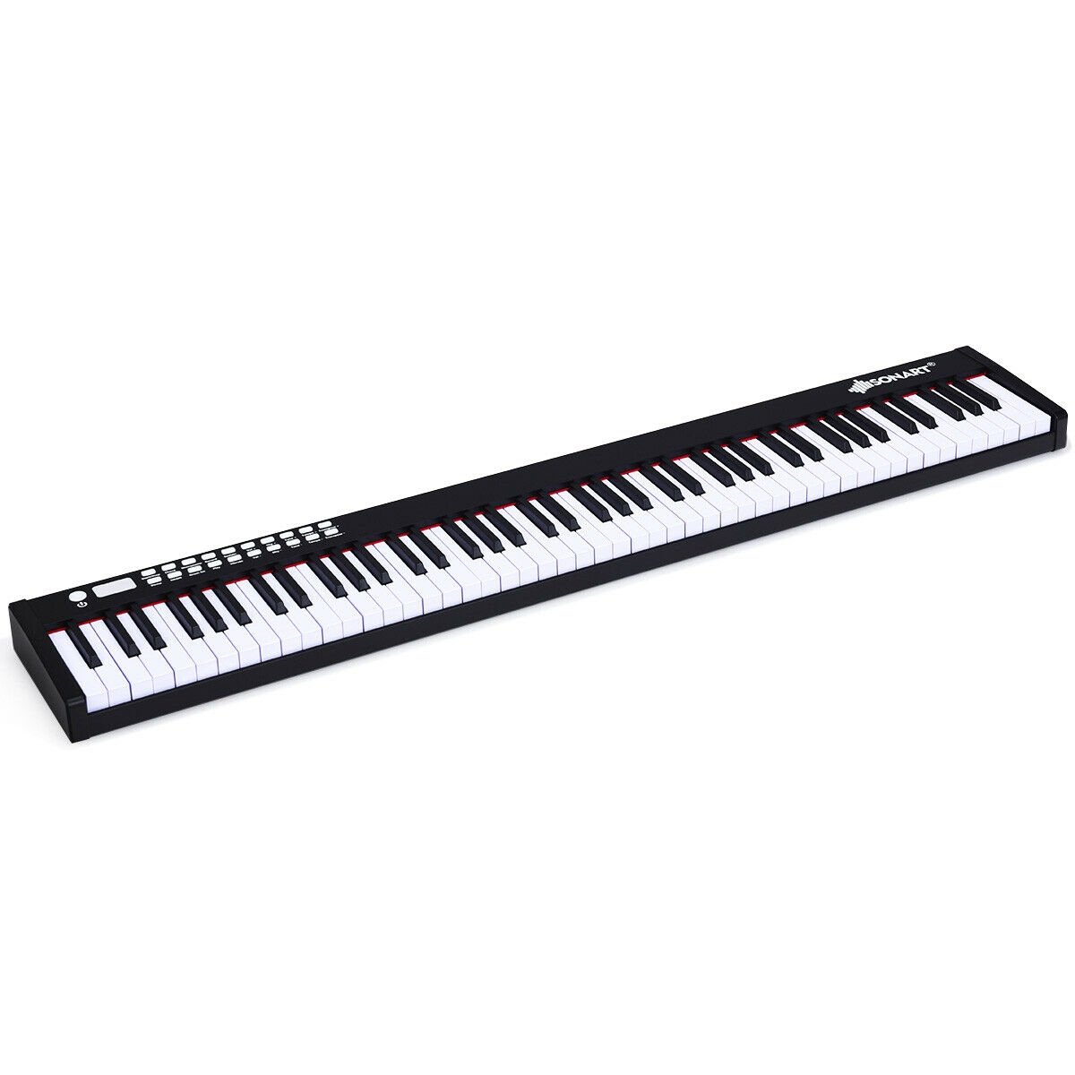 88-Key Portable Full-Size Semi-weighted Digital Piano Keyboard, Black - Gallery Canada