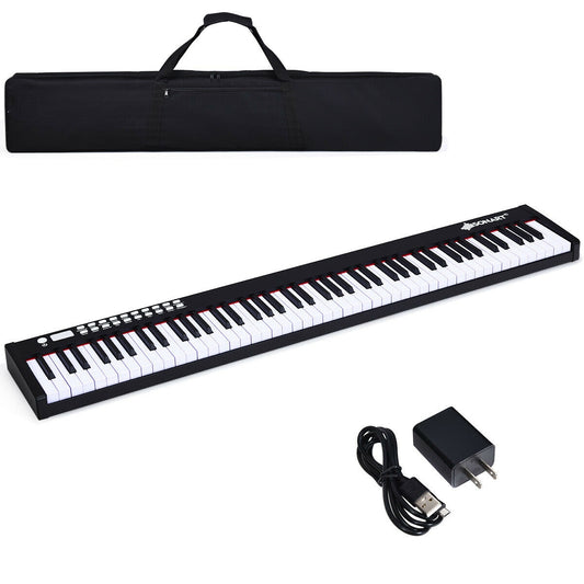 88-Key Portable Full-Size Semi-weighted Digital Piano Keyboard, Black Pianos & Keyboards Black  at Gallery Canada