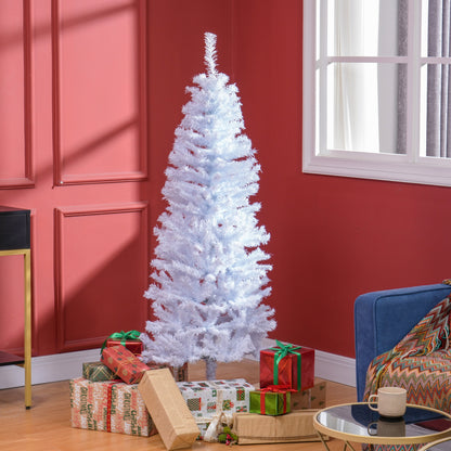 5FT Pencil Christmas Tree, Artificial Christmas Tree with Automatic Open for Home Party, White Pencil Christmas Trees White  at Gallery Canada