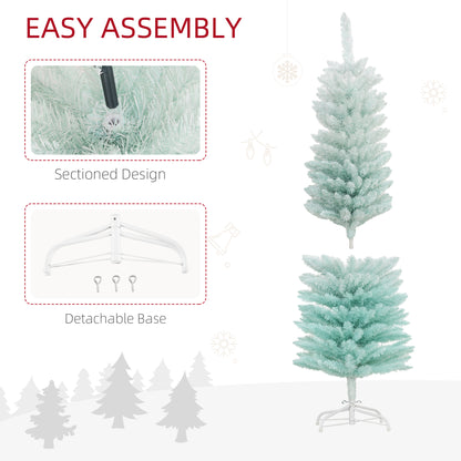 5ft Pencil Christmas Trees, Skinny Artificial Christmas Tree for Xmas Holiday Decor, Gradient Blue Pencil Christmas Trees   at Gallery Canada