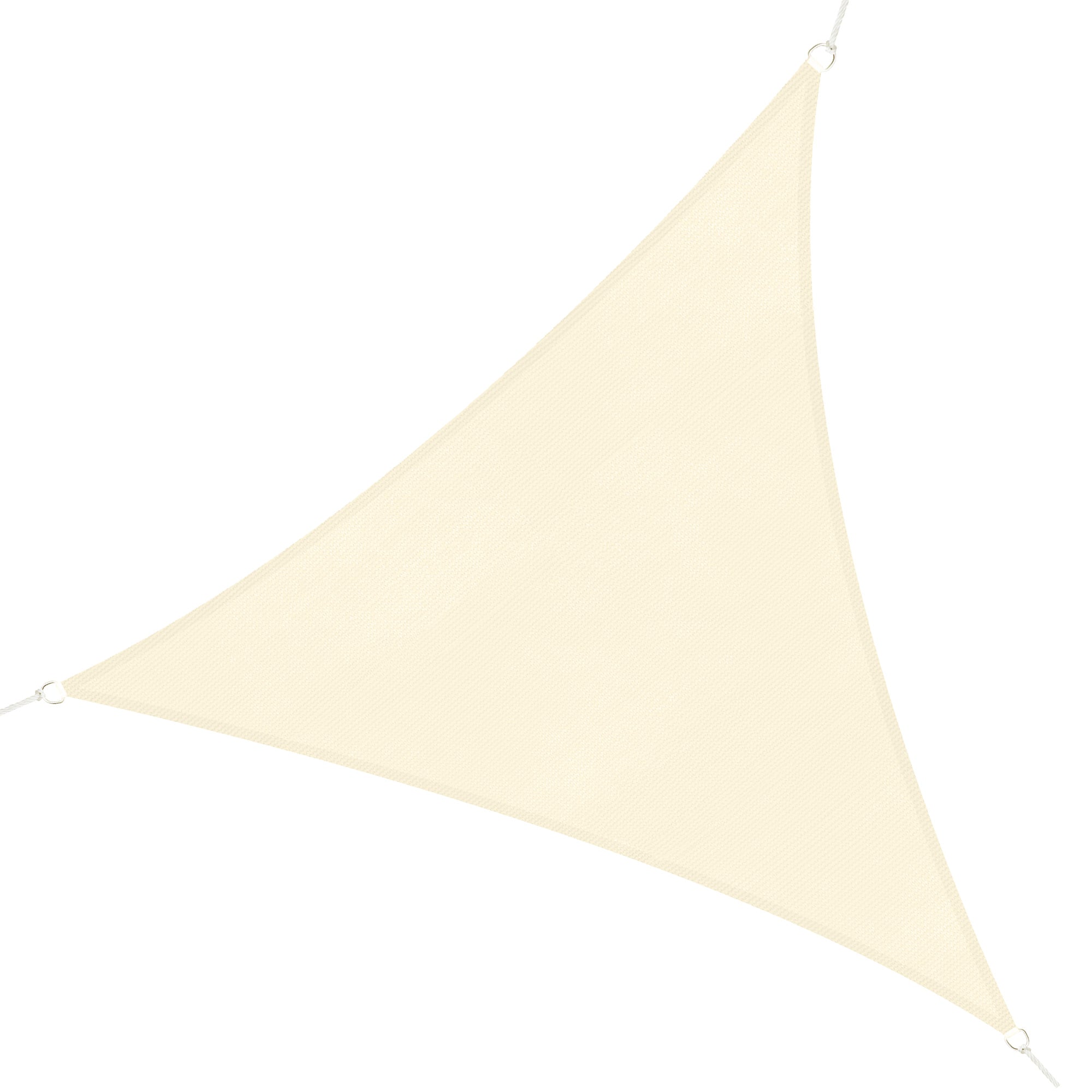 Triangle 10' x 10' x 10' Outdoor Sun Shade Sail, Garden Cover UV Block Fabric Canopy for Patio, Deck, Cream Shade Sails at Gallery Canada