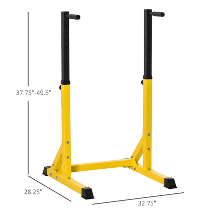 Dip Station, Body Press Parallel Bar with 10 Adjustable Height, Home Gym Workout Trainer Dip Bar, Yellow Power Towers   at Gallery Canada