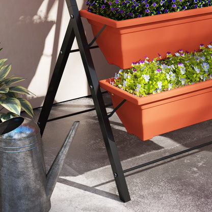 5-Tier Raised Garden Bed Plant Stand Flower Pots with Leaking Holes Red Plant Stands at Gallery Canada