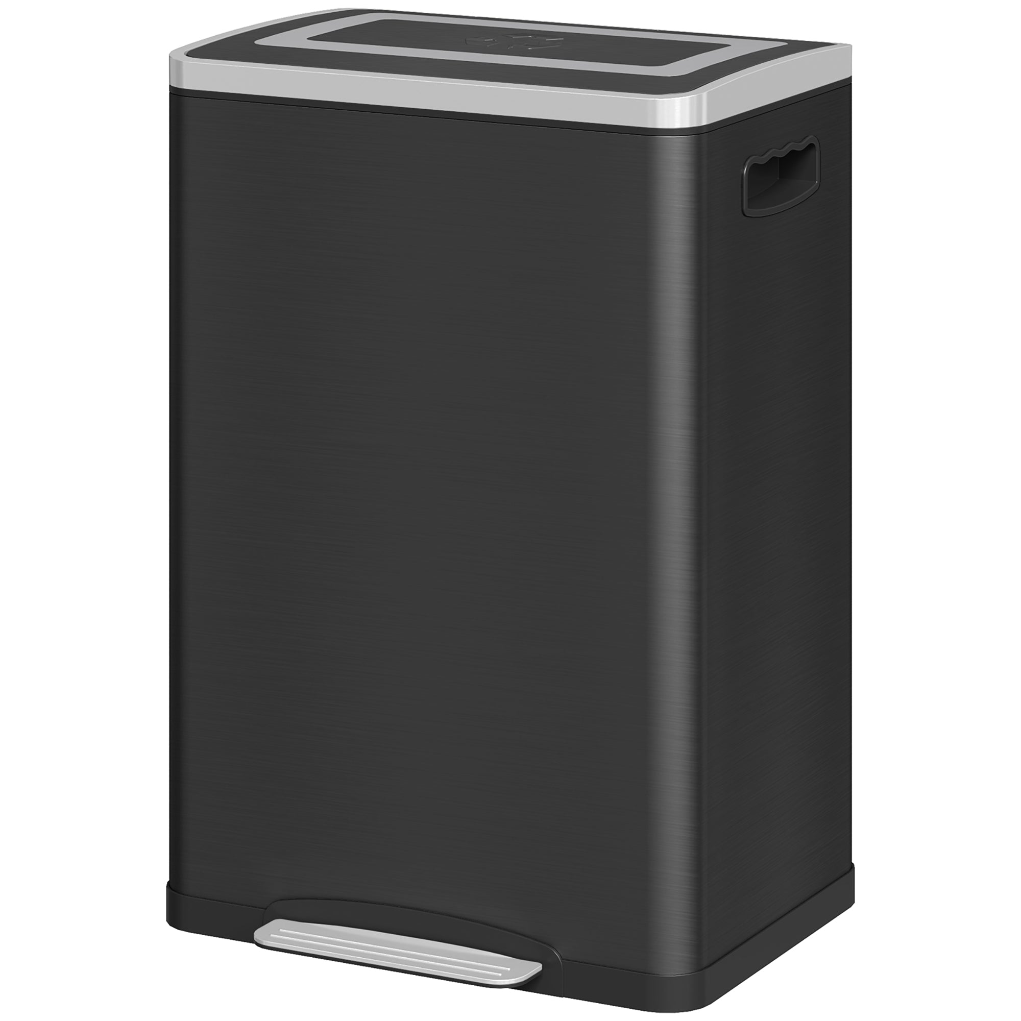 2 x 20 Liter Garbage Bin, Stainless Steel Garbage Can with Soft-Close Lid and Removable Inner Buckets, Black Household Supplies at Gallery Canada