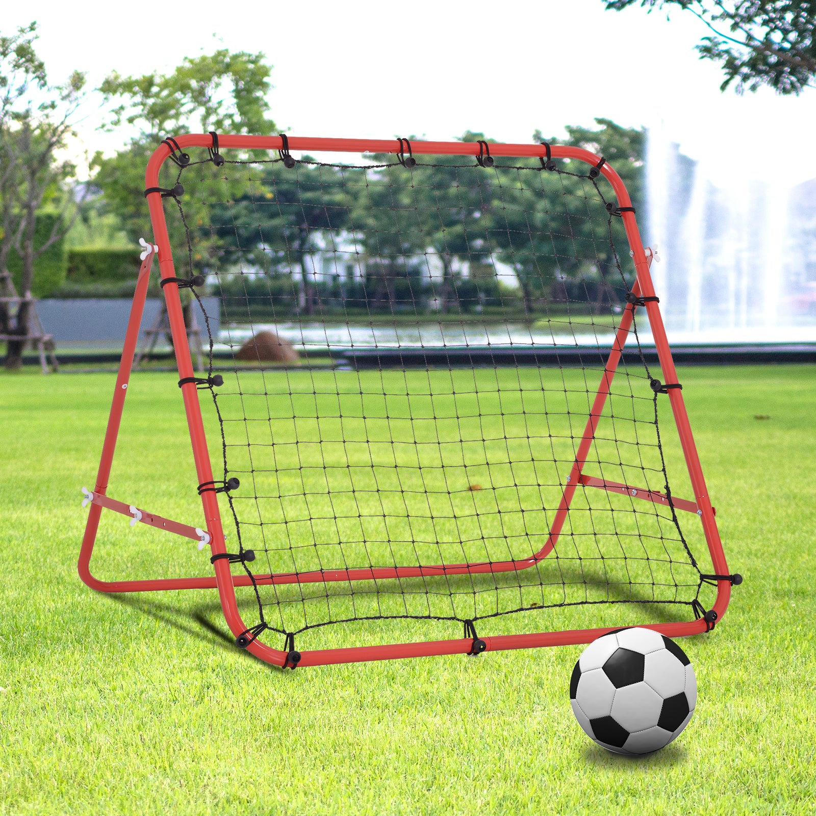 Volleyball Rebounder Net Football Training Aid Kickback Target Play Red Football at Gallery Canada