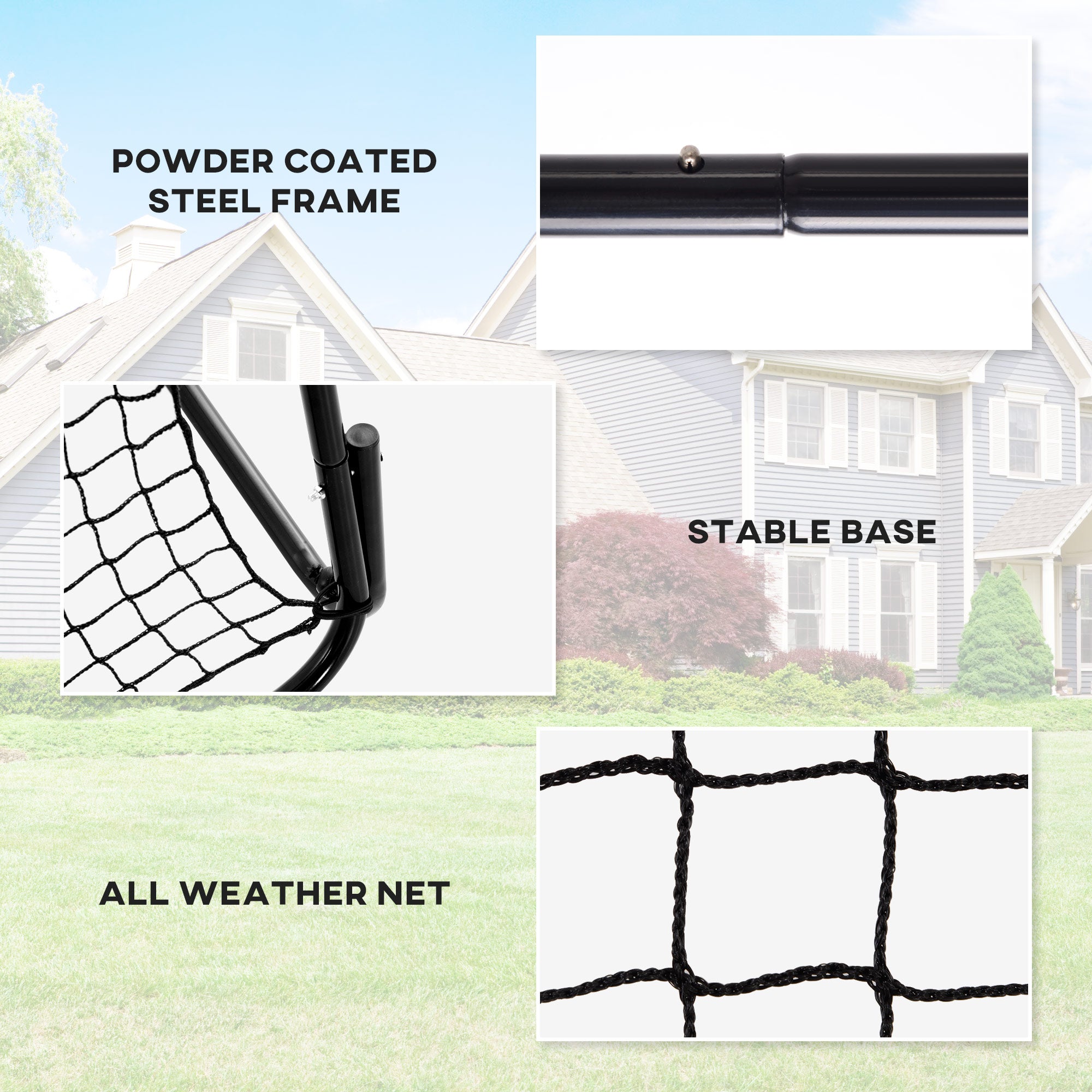 8' x 6' Soccer Rebounder Net with 5 Adjustable Angles for Backyard Park Training Practice Football at Gallery Canada