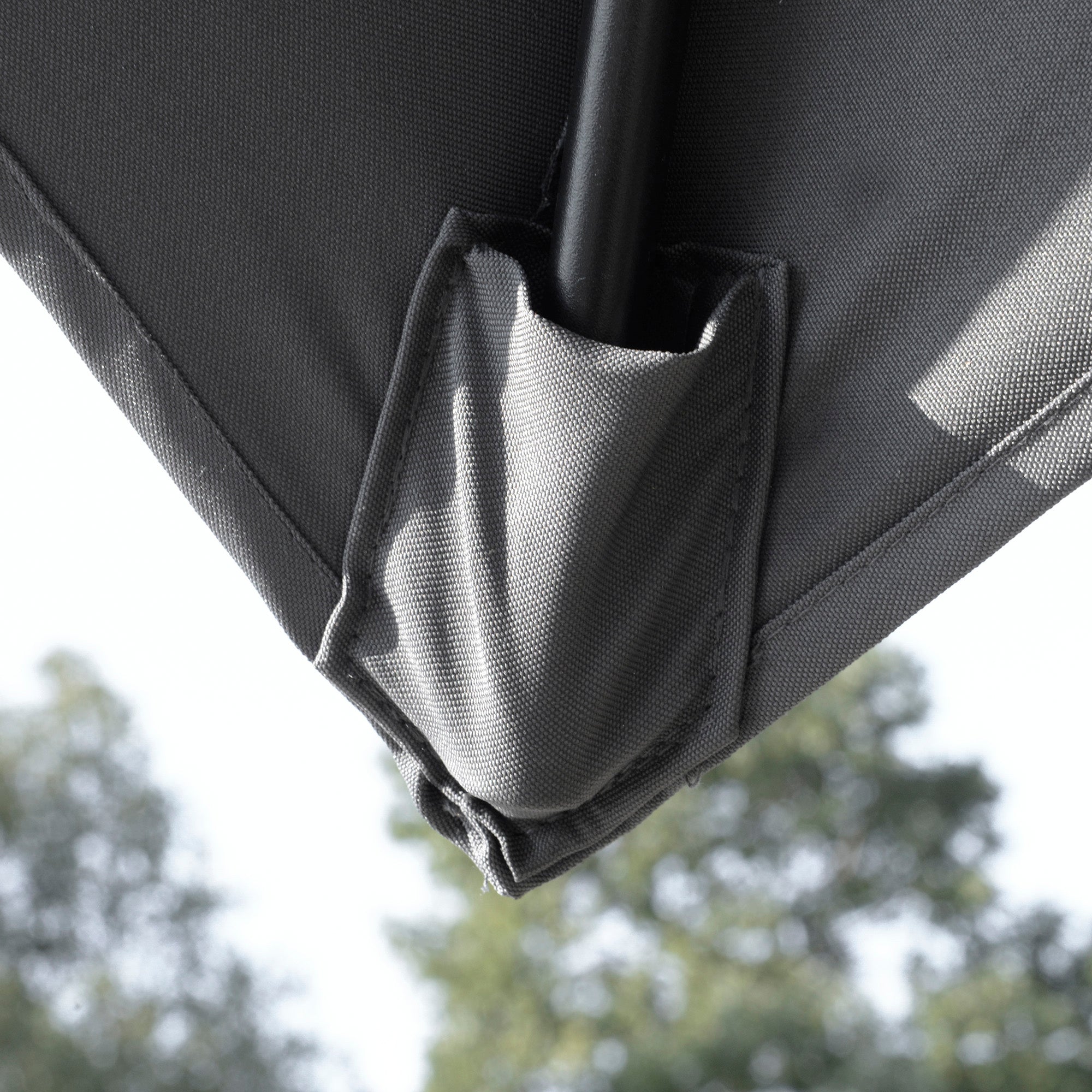10' x 10' Cantilever Patio Umbrella, Double Top Square Offset Umbrella with 360° Rotation, 5 Adjustable Tilt Angles, Umbrella Cover, Aluminum Pole and Ribs, Charcoal Grey Cantilever Umbrellas at Gallery Canada