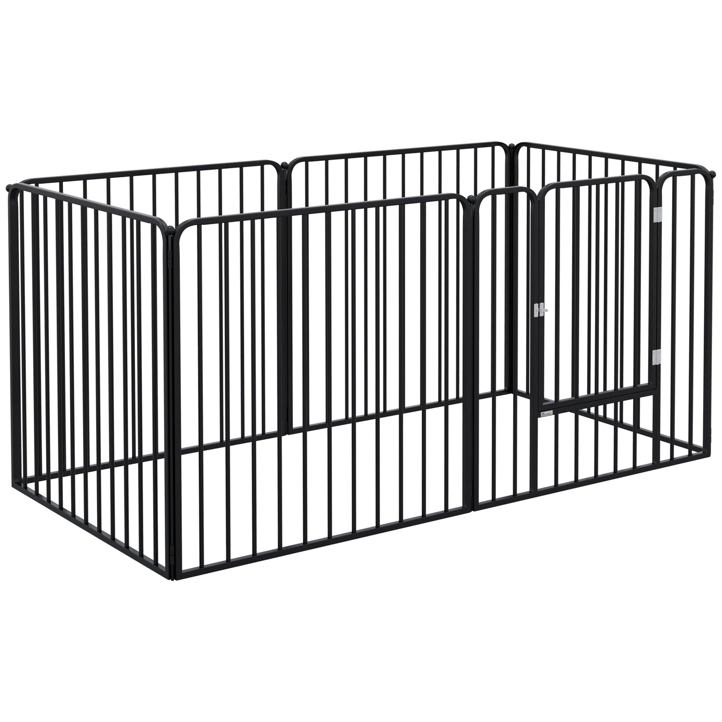 Dog Fence Outdoor 6 Panels 31.5" Height Steel Pet Exercise Pen Indoor, for Small and Medium Dogs Houses, Kennels & Pens Black  at Gallery Canada