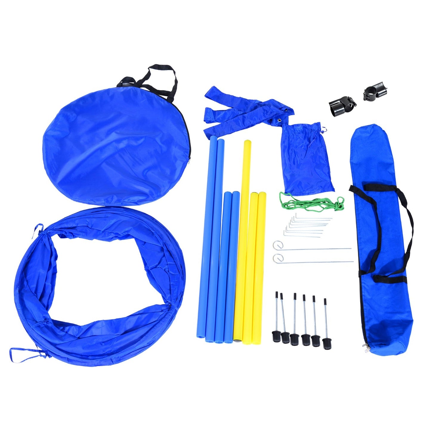 Dog Pet Agility Training Kit High Jump Weave Pole Tunnel Ring Obedience Training Set Adjustable Equipment Portable Dog Agility Training Equipment   at Gallery Canada