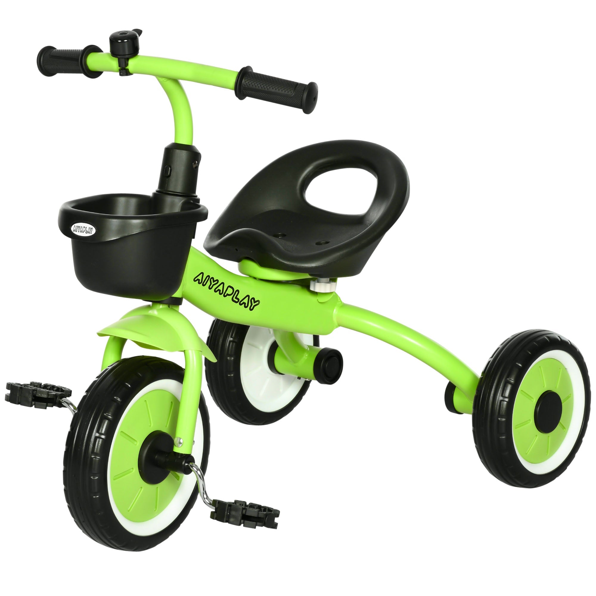 Tricycle for Toddler 2-5 Year Old Girls and Boys, Toddler Bike with Adjustable Seat, Basket, Bell, Green Tricycles for Kids Green  at Gallery Canada