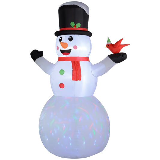 12FT Christmas Inflatable Decorations, Xmas Blow Up Snowman with Rotating Colorful LED Light for Indoor, Outdoor Christmas Inflatables at Gallery Canada