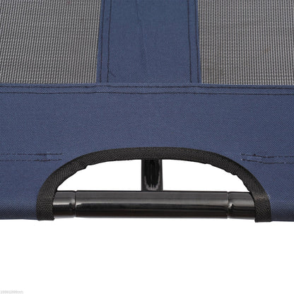 Elevated Dog Bed, Foldable Raised Dog Cot for L Sized Dogs, Indoor &; Outdoor, 36" x 30" x 7", Dark Blue Elevated Dog Beds   at Gallery Canada