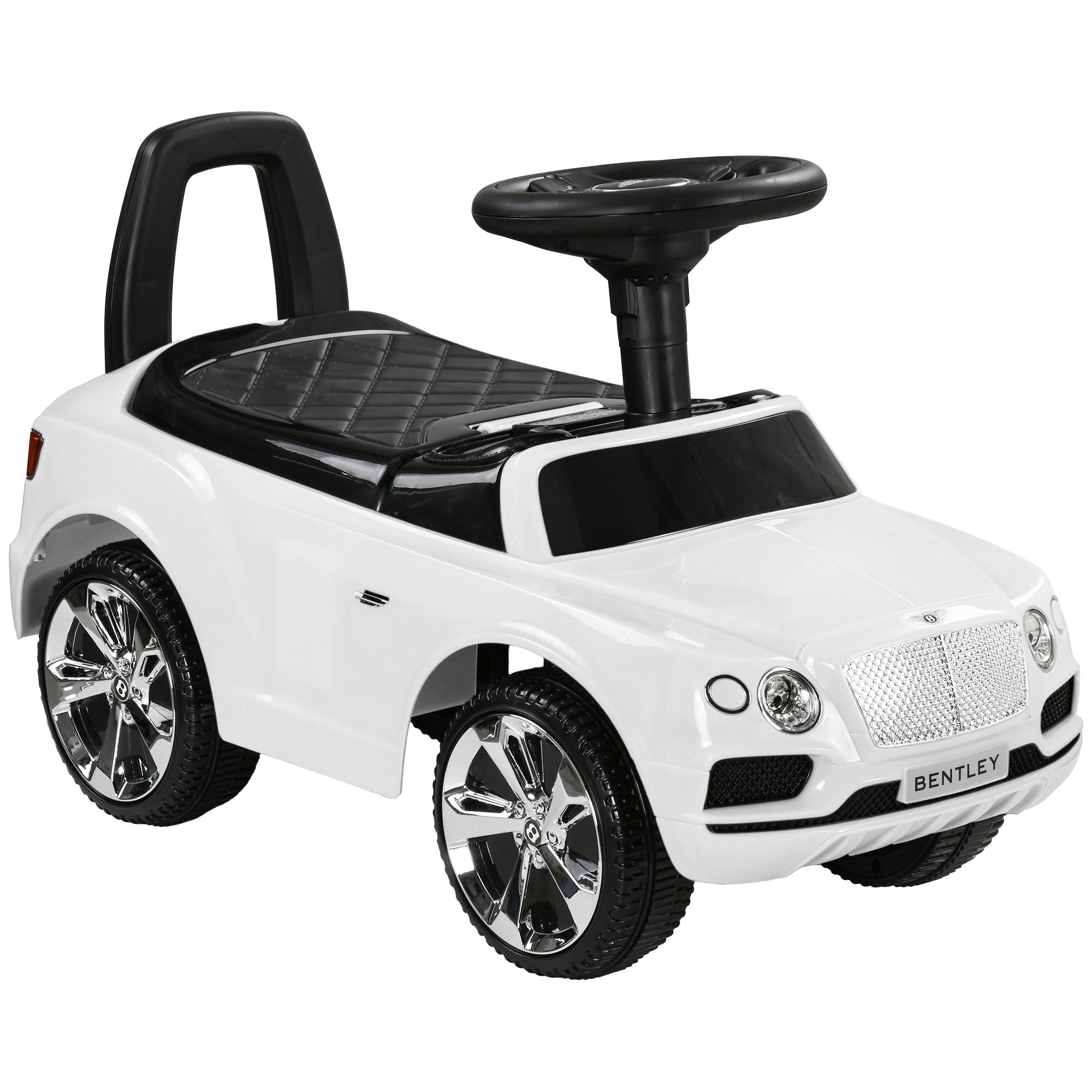 Bentley Bentayga Licensed Baby Car Foot To Floor with Horn Music, Under-Seat Storage, for 18-36 Months, White Push Cars for Toddlers at Gallery Canada