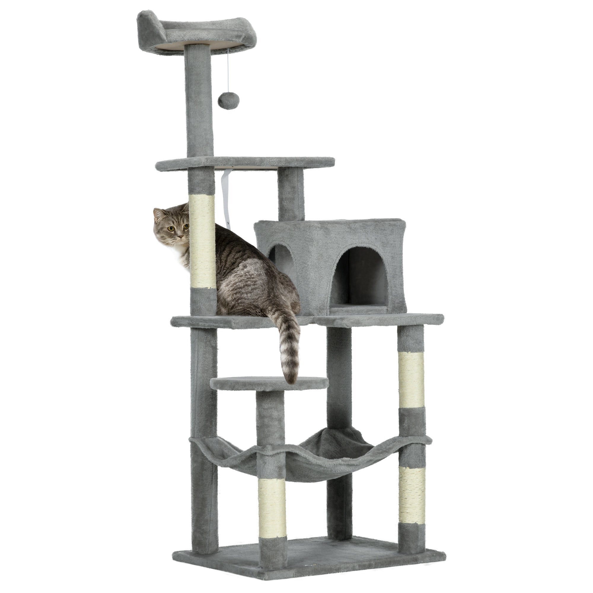 Tall Cat Tree for Indoor Cats, 57