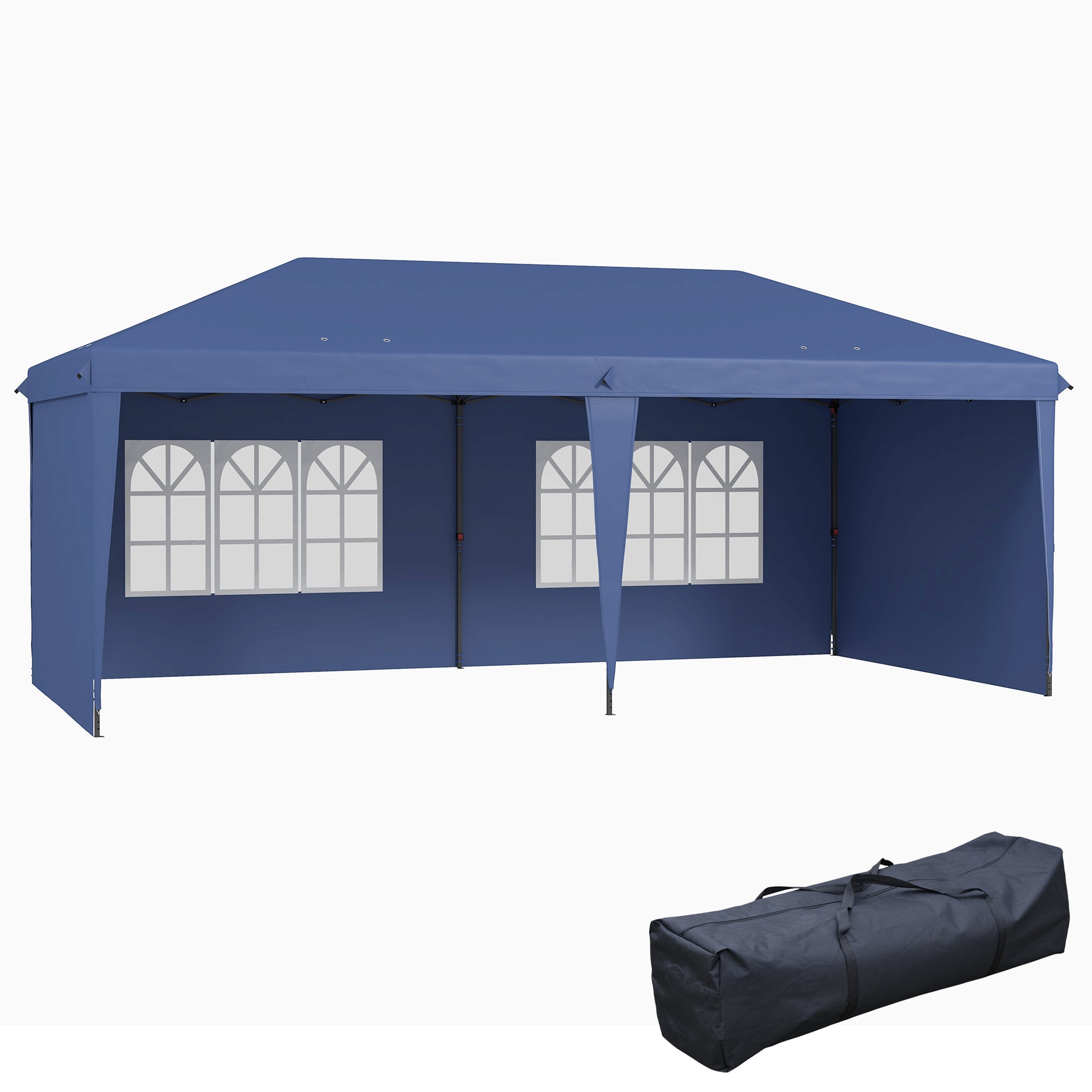 10' x 20' Outdoor Pop Up Canopy Tent Party Tent Instant Shelter W/ Carrying Bag, Blue Pop Up Canopies at Gallery Canada