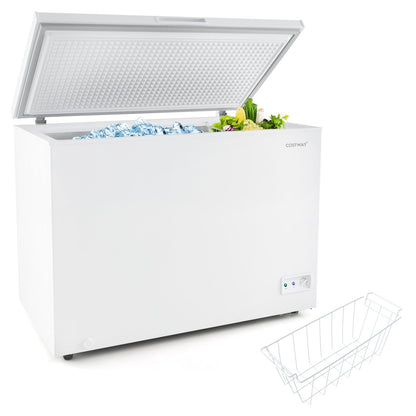 Compact Deep Freezer with 7-Level Adjustable Temperature and Removable Basket, White Freezers   at Gallery Canada