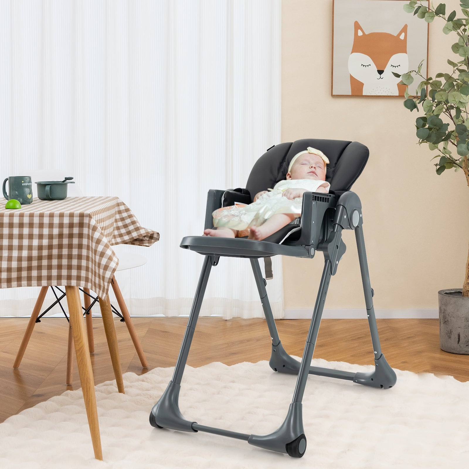 3-In-1 Convertible Baby High Chair for Toddlers, Black High Chairs   at Gallery Canada