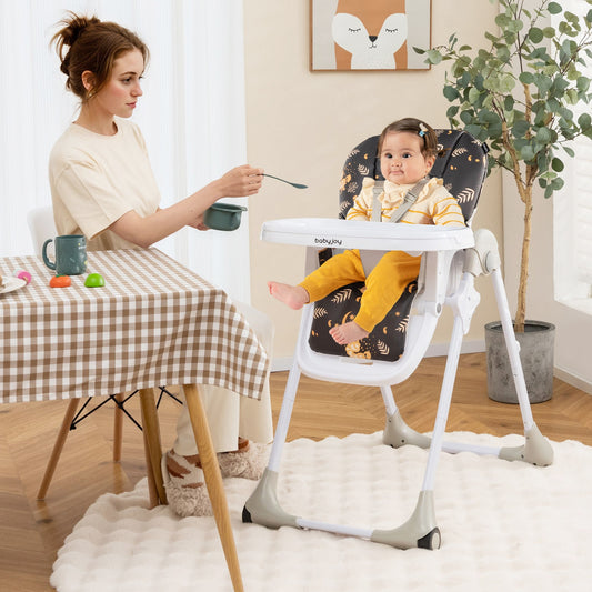 3-In-1 Convertible Baby High Chair for Toddlers, Deep Brown High Chairs Deep Brown  at Gallery Canada