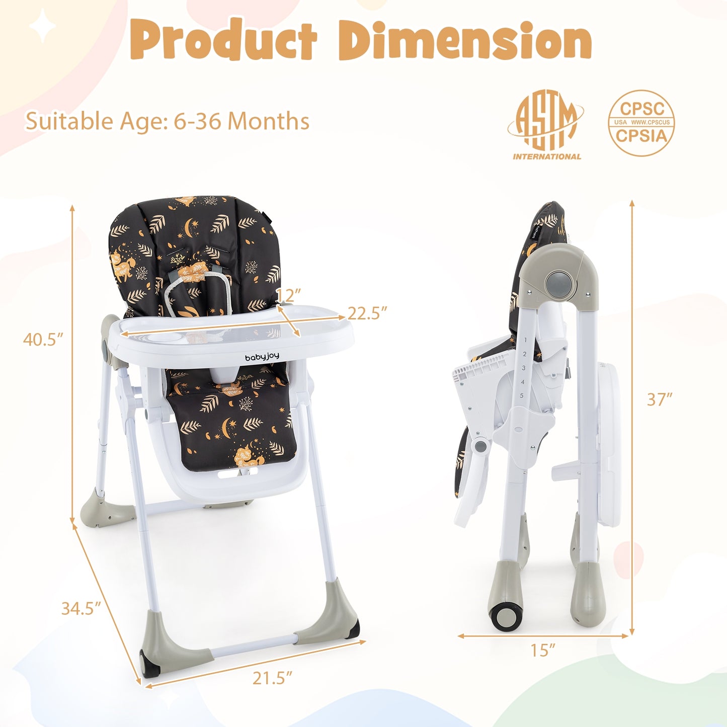 3-In-1 Convertible Baby High Chair for Toddlers, Deep Brown High Chairs   at Gallery Canada