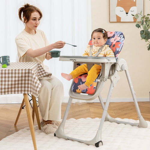 3-In-1 Convertible Baby High Chair for Toddlers, Purple