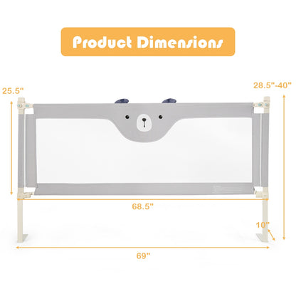 Vertical Lifting Baby Bedrail Guard with Lock-M, Gray Bed Rails   at Gallery Canada