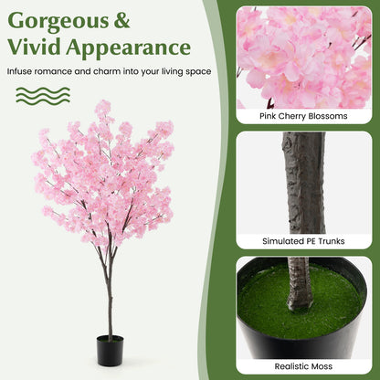 6.5 FT Tall Artificial Cherry Blossom Tree with 1170 Pink Flowers Faux Plants   at Gallery Canada