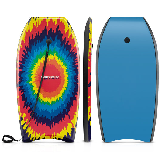 33/37/41 Inches Lightweight Body Board Boogie Board with EPS Core XPE Deck HDPE Bottom Multicolor3-M, Multicolor Surfing Multicolor  at Gallery Canada