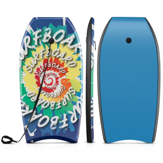 33/37/41 Inches Lightweight Body Board Boogie Board with EPS Core XPE Deck HDPE Bottom Multicolor4-M, Multicolor Surfing Multicolor  at Gallery Canada