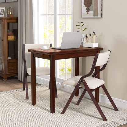 Kitchen Table Set for 2 Expandable Dining Table with 2 Upholstered Folding Chairs Dining Room Sets   at Gallery Canada