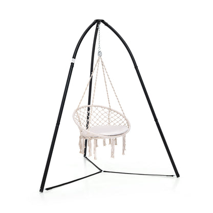 Heavy Duty Metal Hanging Chair Stand with Hanging Chain, Black Hammocks   at Gallery Canada