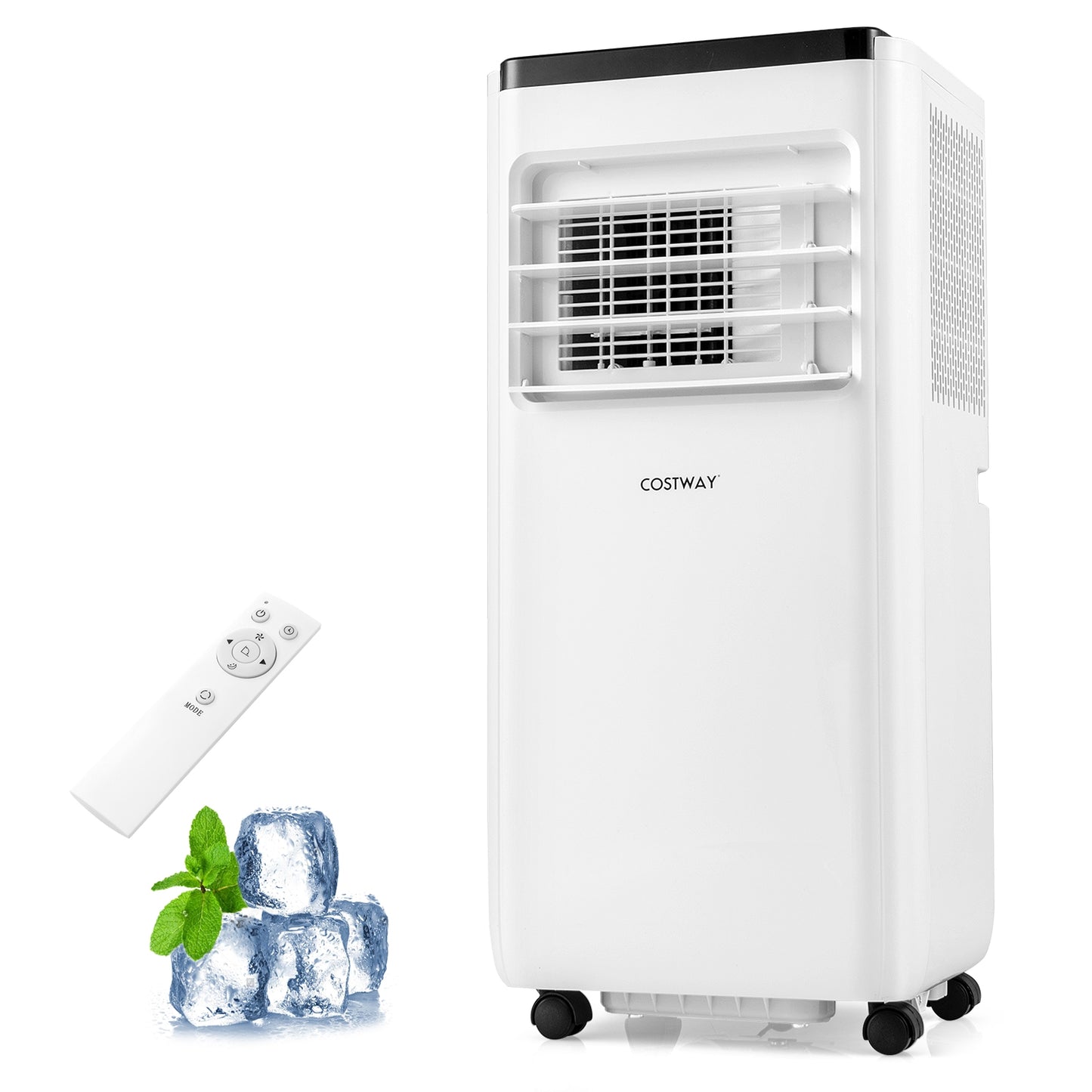 8000/10000 BTU Portable Air Conditioner with Remote Control Cools up to 250/350 Sq.Ft-10000 BTU, White Portable Air Conditioners   at Gallery Canada