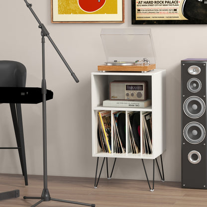 Record Player Stand with Charging Station for Living Room Bedroom, White End & Side Tables   at Gallery Canada