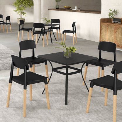 Modern Dining Side Chairs Set of 4 with Ergonomic Backrest for Dining Room, Black Dining Chairs   at Gallery Canada