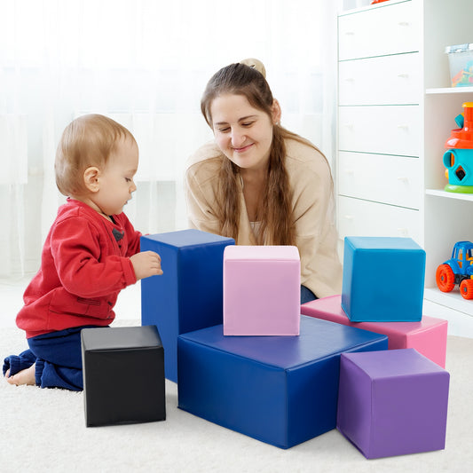7-Piece Big Foam Building Blocks for Toddlers and Kids-Colorful, Multicolor - Gallery Canada