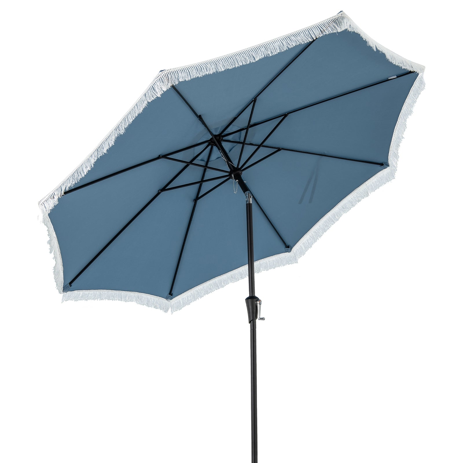 9 FT Patio Umbrella with Sun-Protective Canopy for Patio Garden Pool, Navy Outdoor Umbrellas Navy  at Gallery Canada