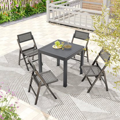 Expandable Patio Dining Table for 4-6 People-Grey, Gray Patio Tables   at Gallery Canada