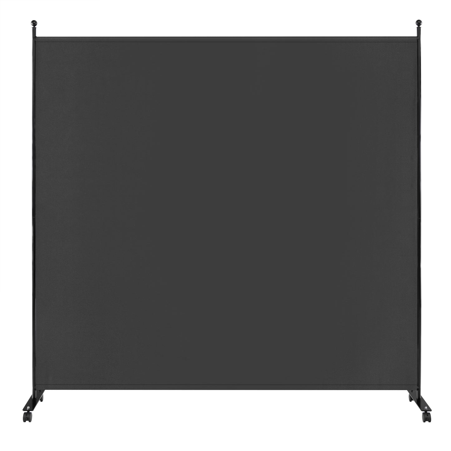 6 Feet Single Panel Rolling Room Divider with Smooth Wheels, Dark Gray Room Dividers   at Gallery Canada