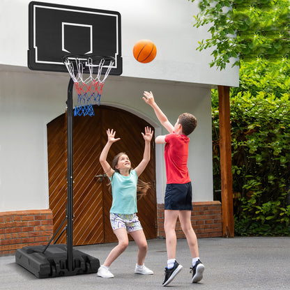 Basketball Hoop 5.6-6.5 FT Height Adjustable for Kids with Shatterproof Backboard, Black Sport Equipments   at Gallery Canada