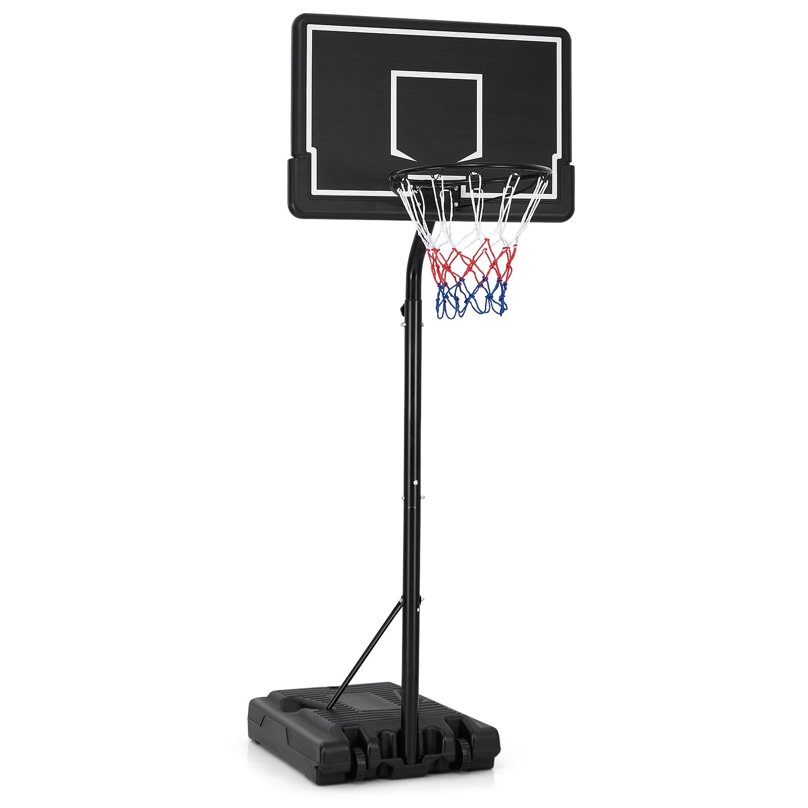 Basketball Hoop 5.6-6.5 FT Height Adjustable for Kids with Shatterproof Backboard, Black Sport Equipments Black  at Gallery Canada