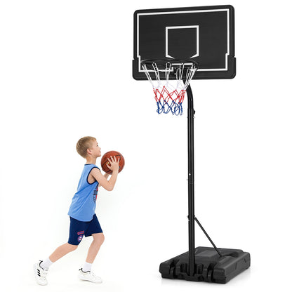 Basketball Hoop 5.6-6.5 FT Height Adjustable for Kids with Shatterproof Backboard, Black Sport Equipments   at Gallery Canada