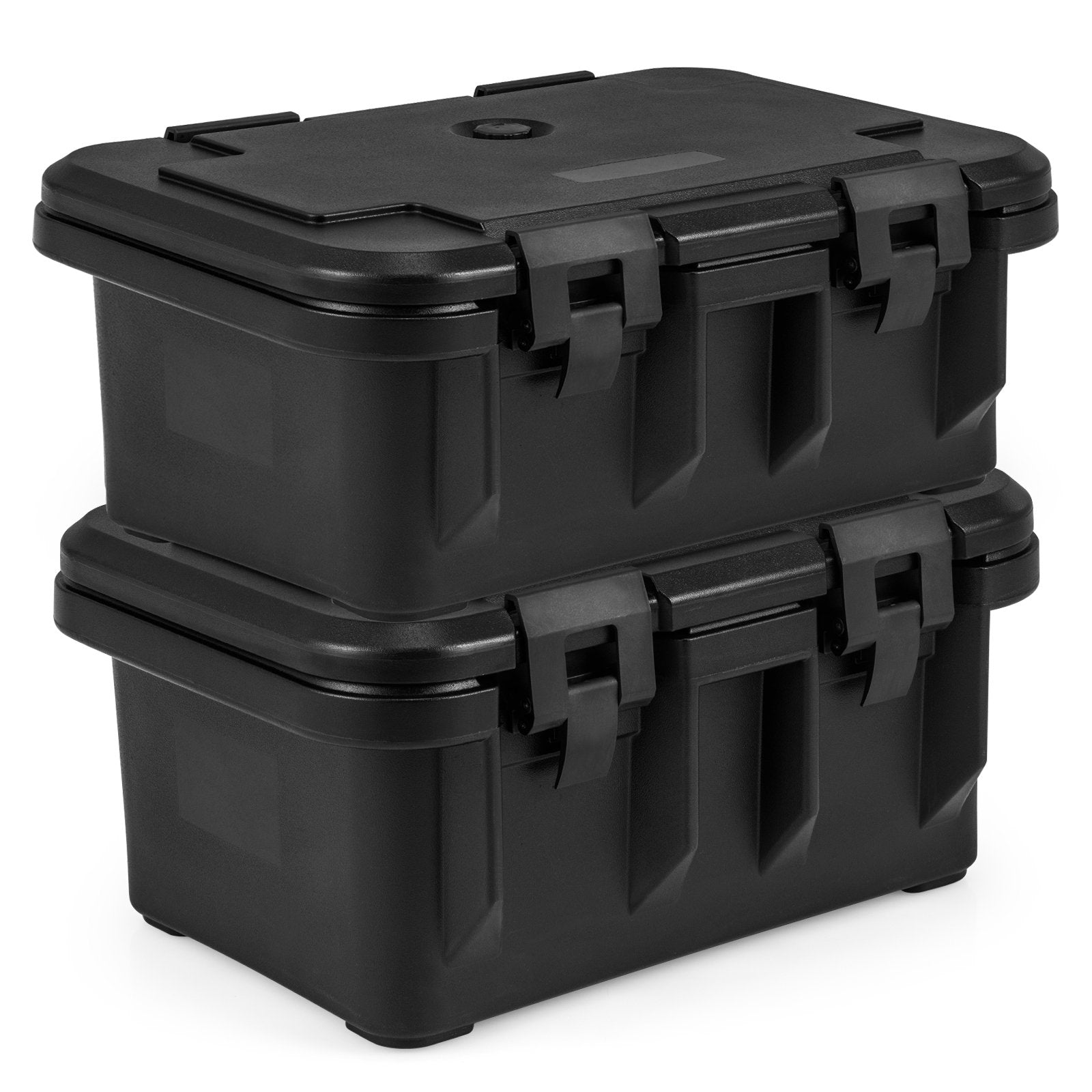 31 QT Insulated Food Pan Container with 3 Transparent One-Third Pans with Lids, Black Food Warmers & Burners   at Gallery Canada