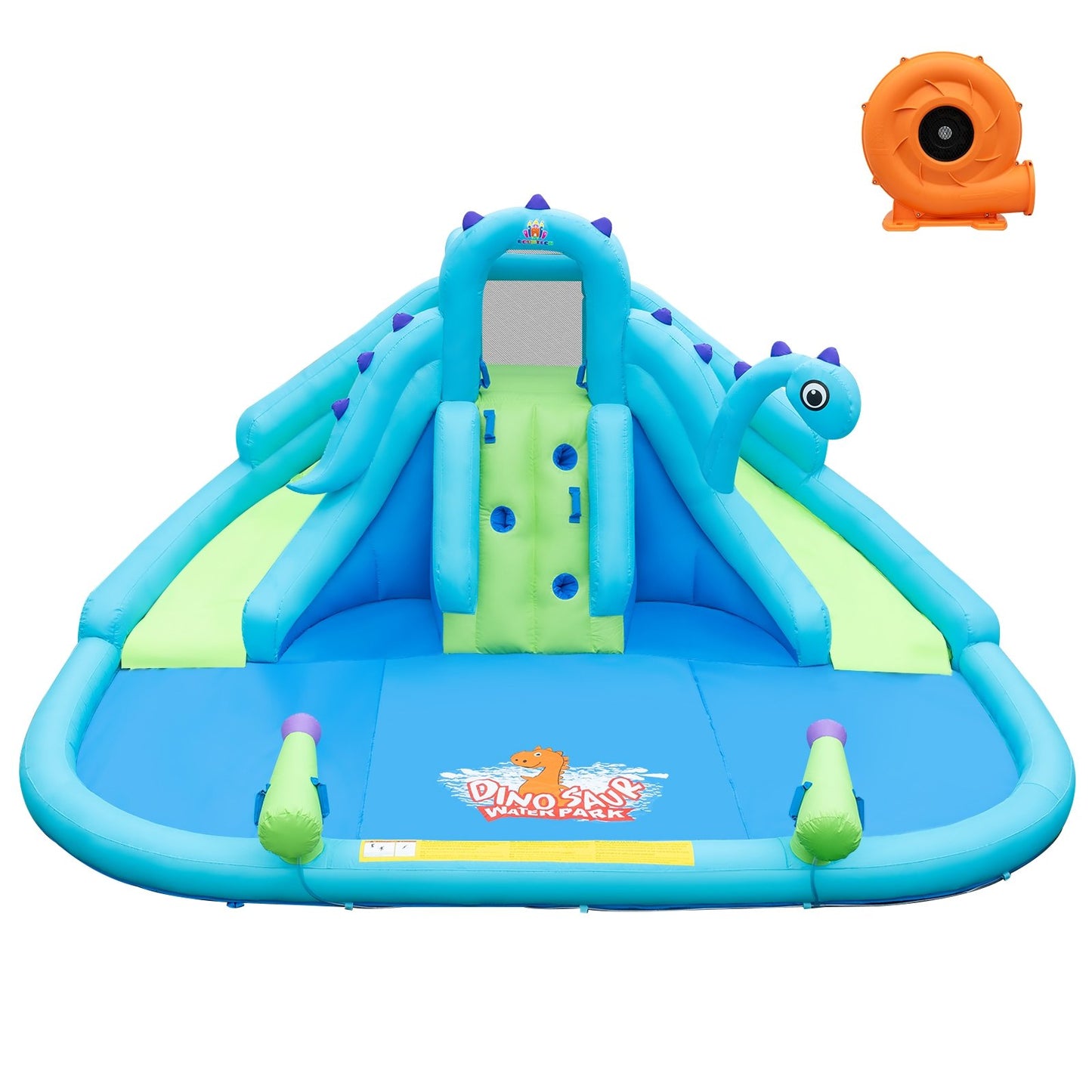 Inflatable Water Slide with Dual Slides and Large Splash Pool and Carry Bag (with 584W Blower), Blue Bounce House Blue  at Gallery Canada