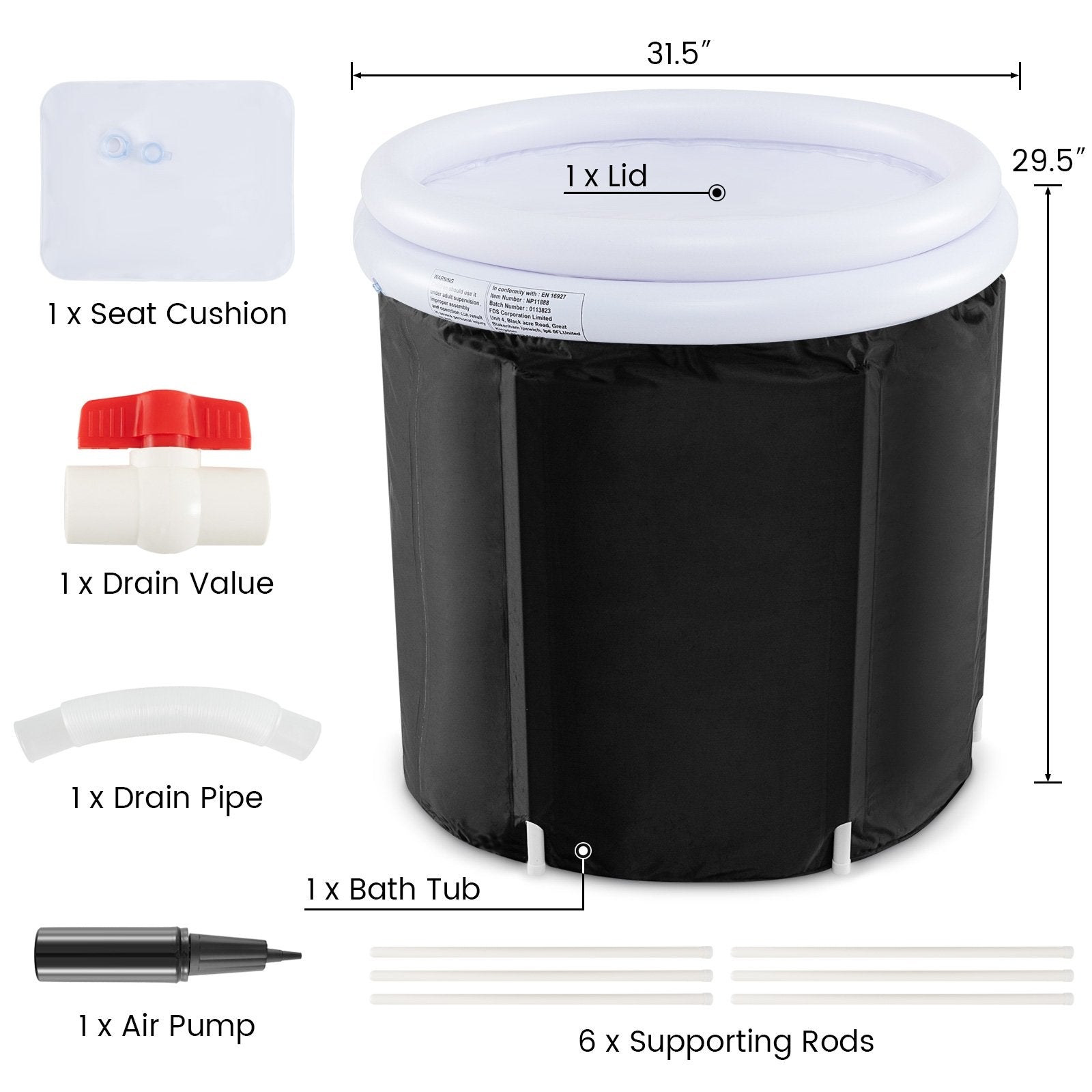 116 Gal Outdoor Ice Plunge Tub with Lid at Home Ice Makers   at Gallery Canada