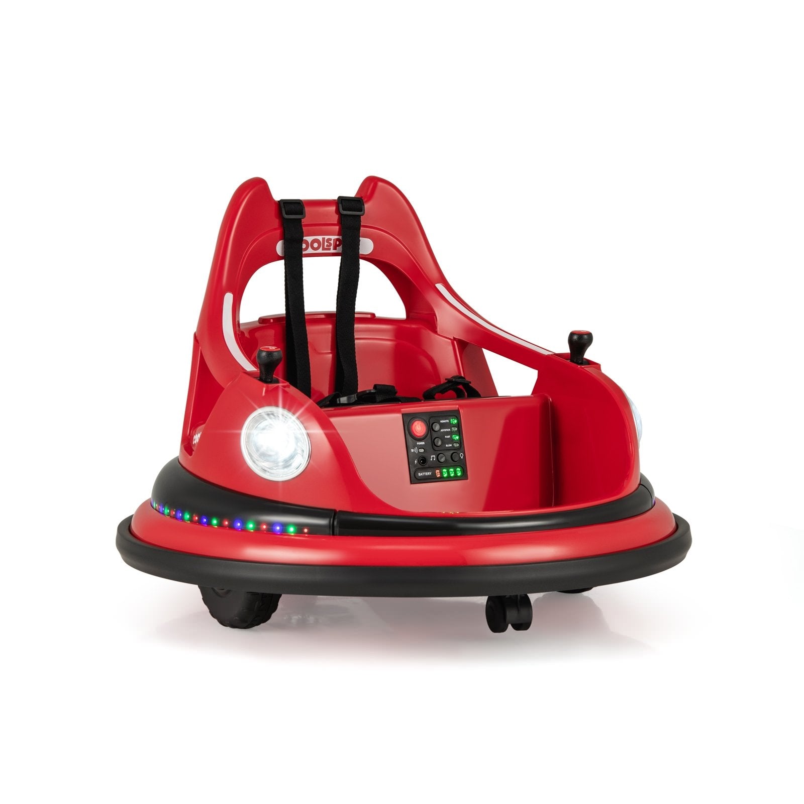 12V Kids Ride On Bumper Car with Remote Control and Dual Joysticks, Red Powered Ride On Toys Red  at Gallery Canada