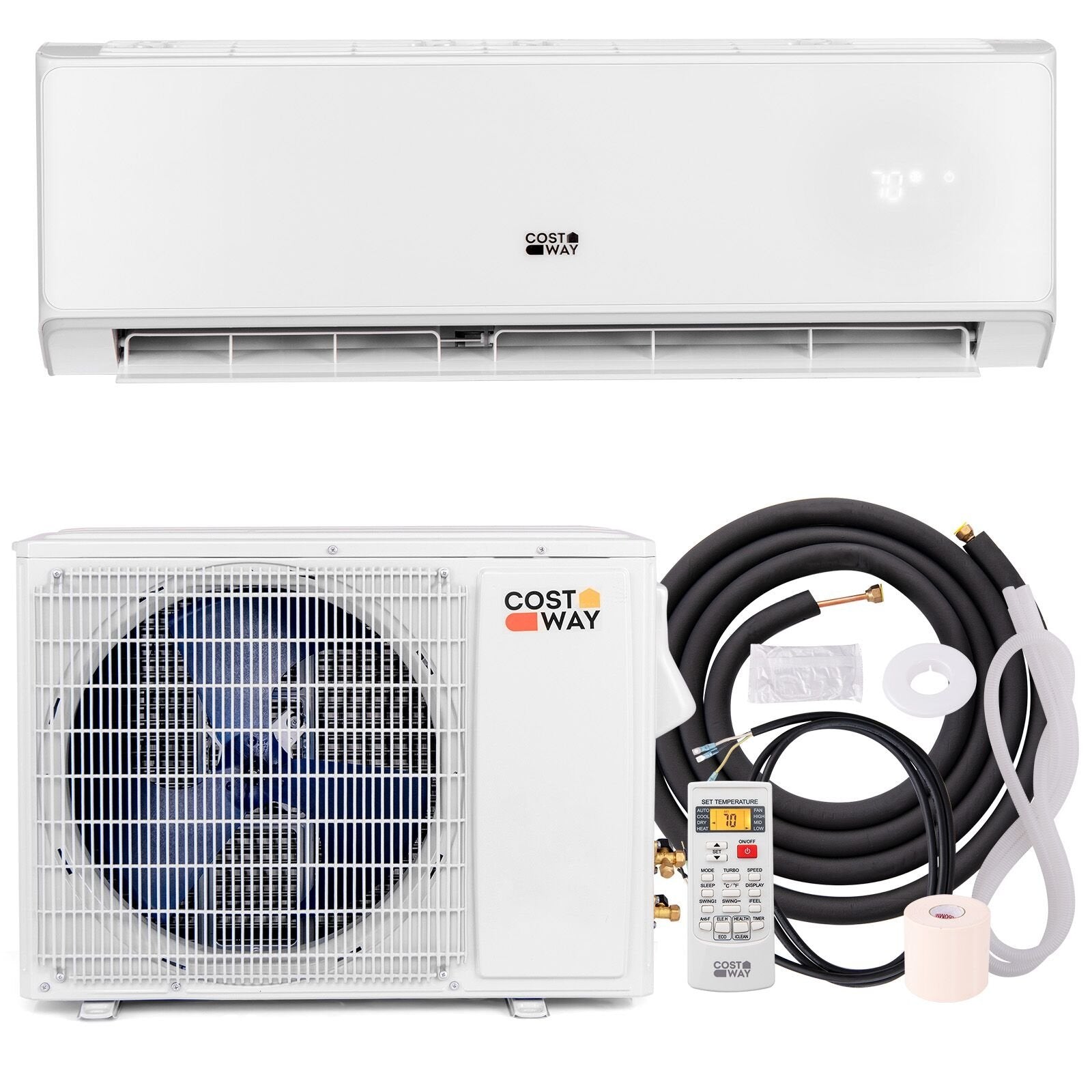 22000 BTU 21 SEER2 208-230V Wifi Enabled Mini Split Air Conditioner and Heater White, White Mini Split Air Conditioners White  at Gallery Canada