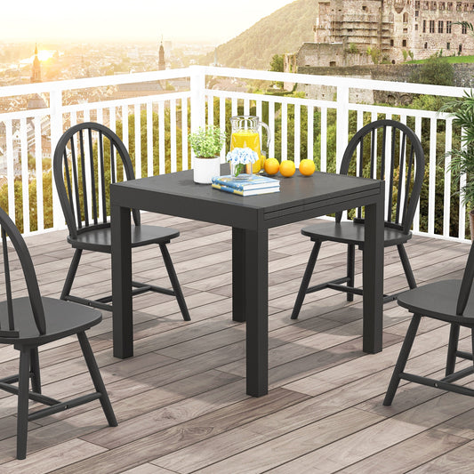 31.5 inches-63 inches Adjustable Patio Expandable Dining Table for 4-6 Person, Gray Dining Tables Gray  at Gallery Canada