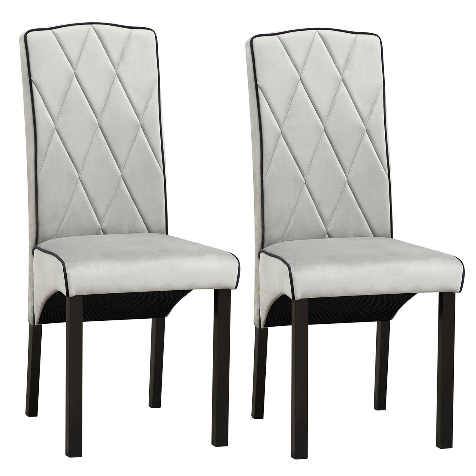 Modern Dining Chair with High Backrest High-density Sponge Cushion, Light Gray Dining Chairs Light Gray  at Gallery Canada